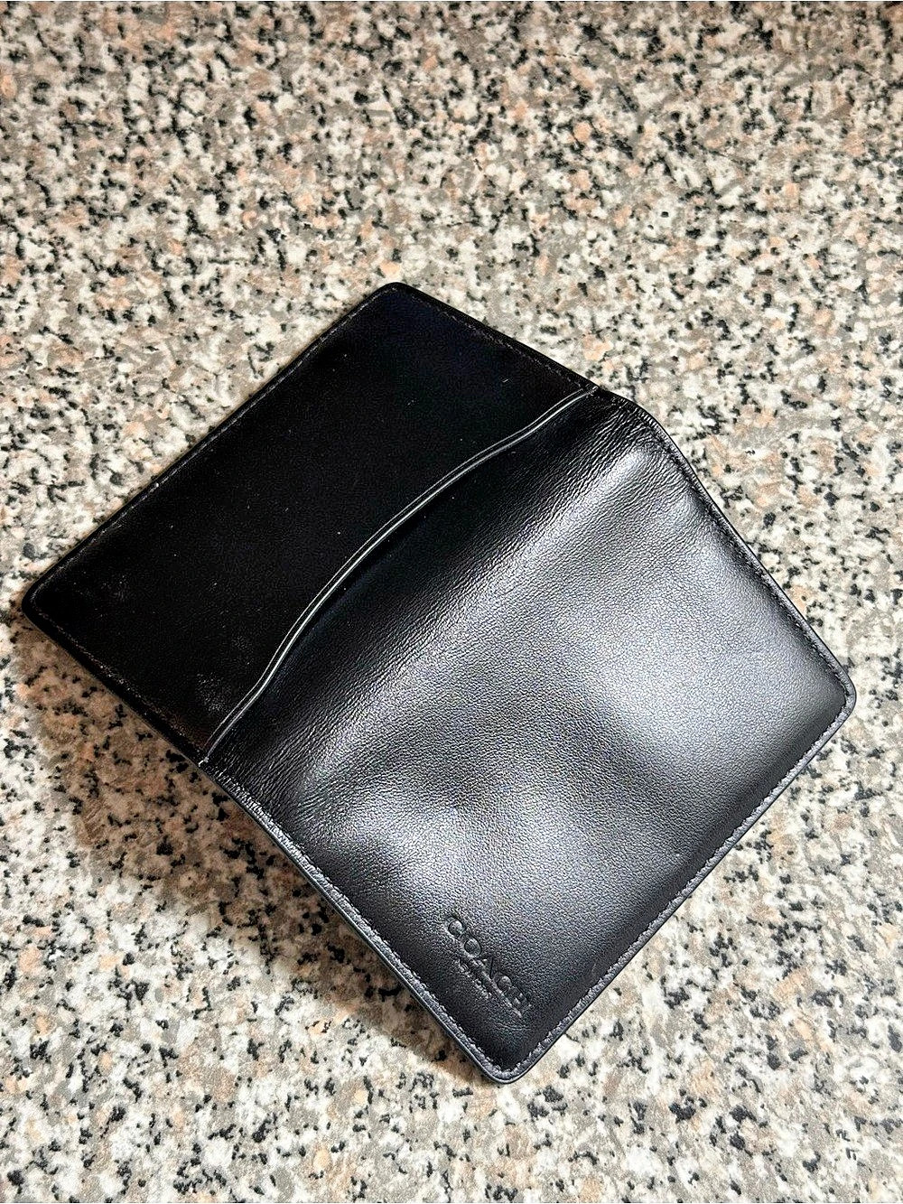 Coach ID Wallet in Refined Calf Leather Black